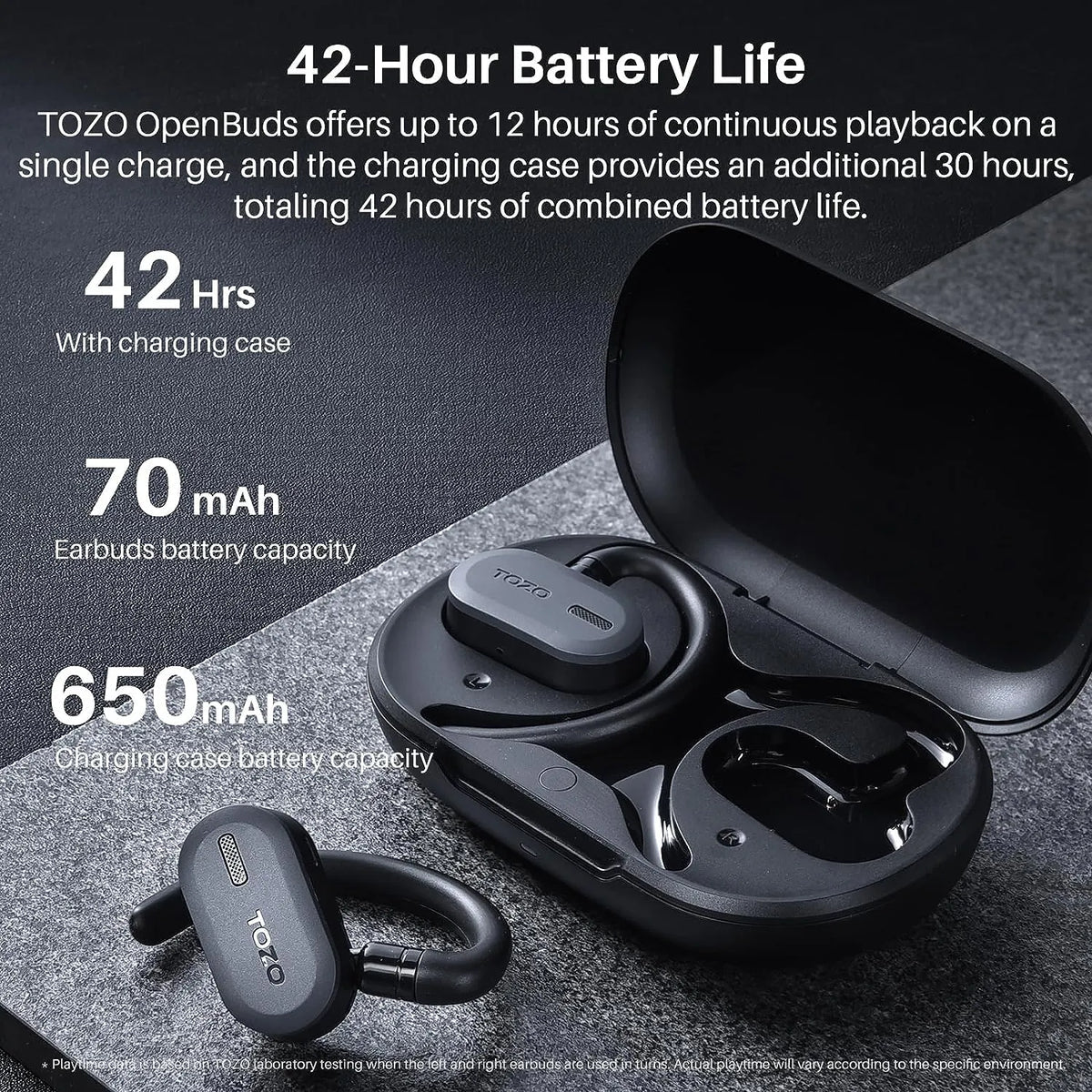 Open Buds Bluetooth Earbuds Black