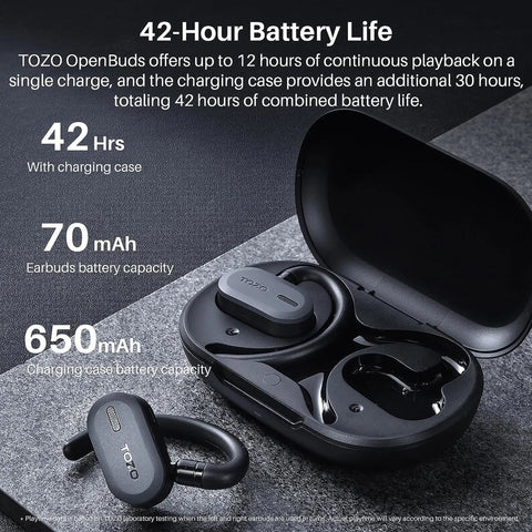 Open Buds Bluetooth Earbuds Black