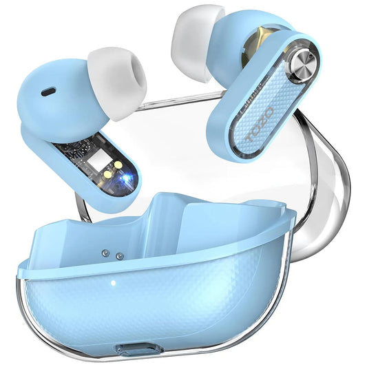 Crystal Pods Open-Ear Bluetooth Headphones Blue