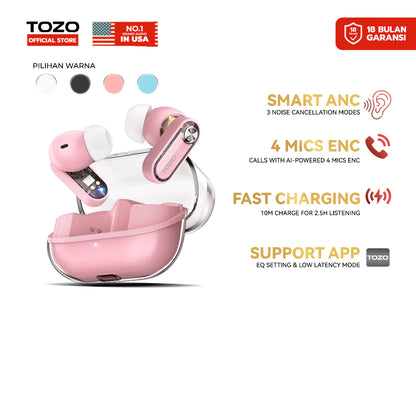 Aerosound3 Bluetooth Earbuds Pink