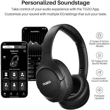 H10 Bluetooth Headphones Black