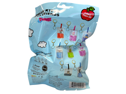 Sanrio KUROMI TSUNAMEEZ Purple Boba Tea Glitter Keychain