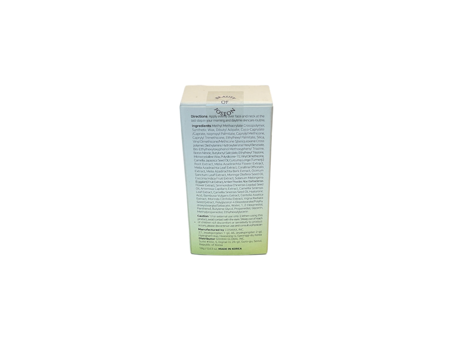 Beauty of Joseon Matte Sun Stick