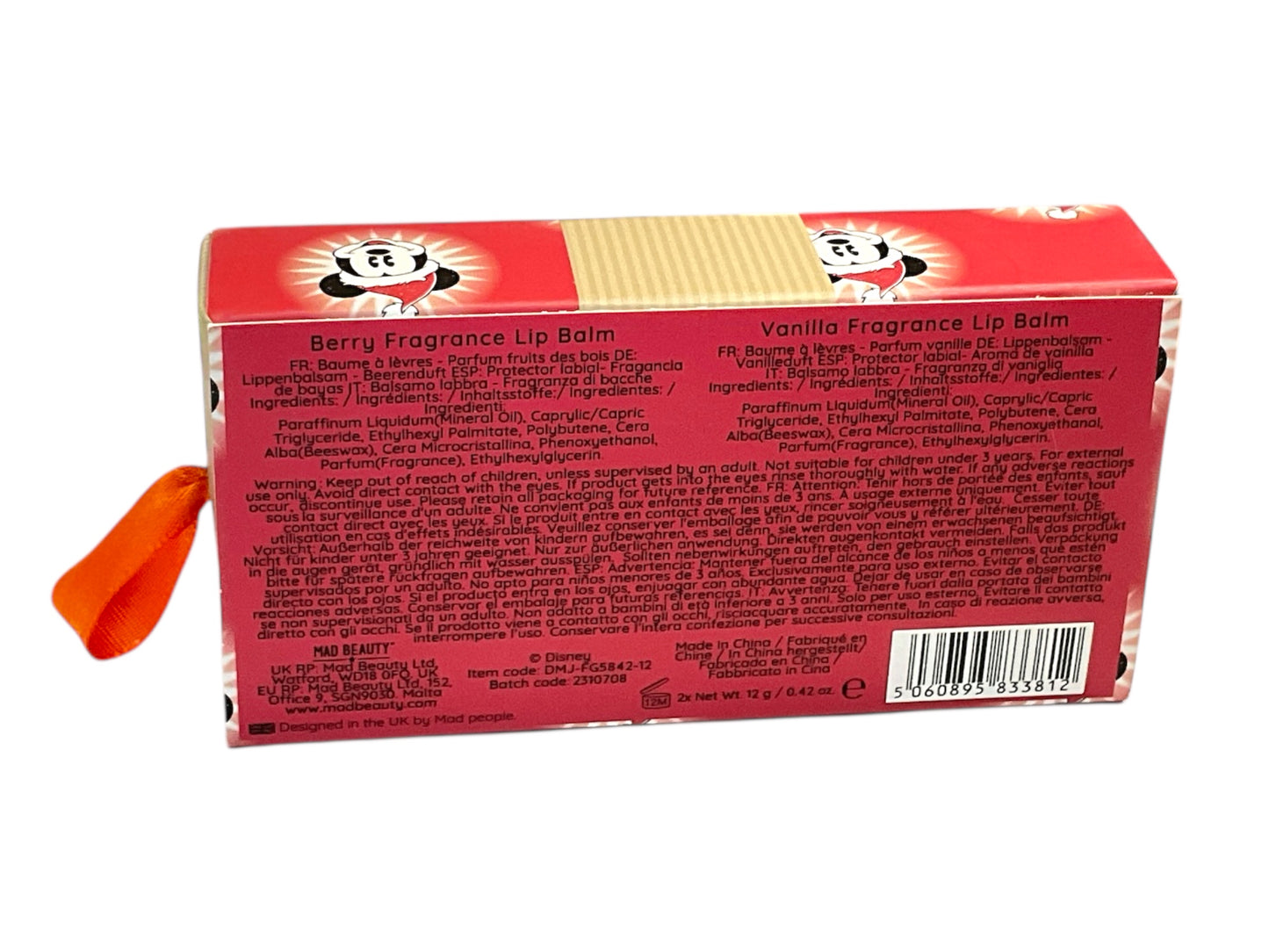 Mad Beauty Mickey Lip Balm Duo