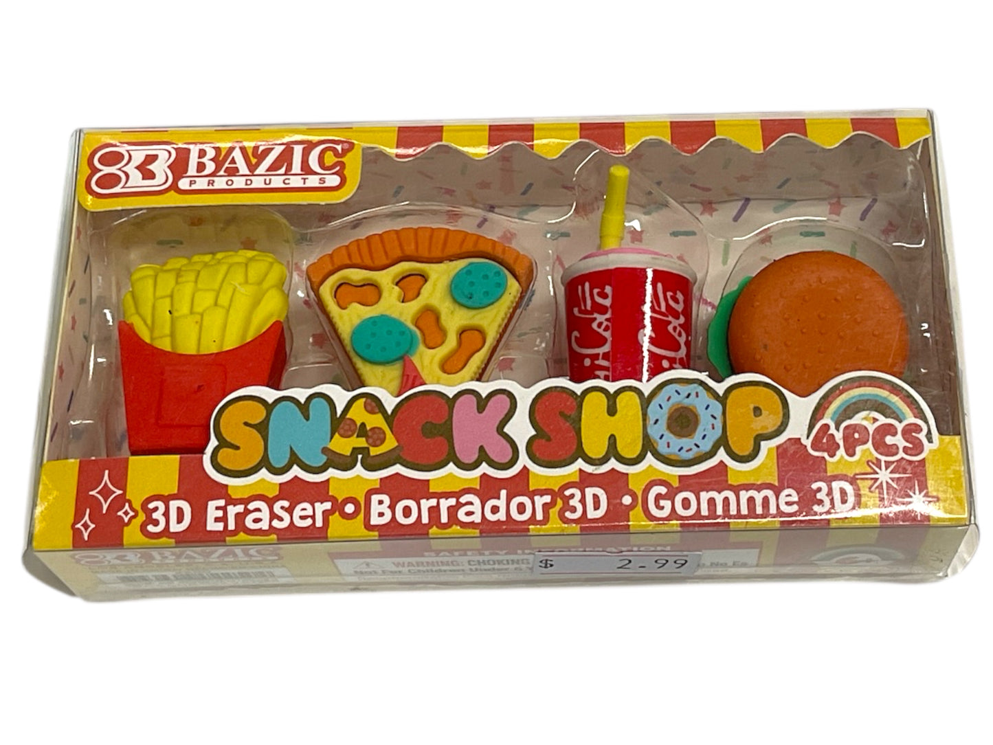 Snack Shop 3D Eraser Sets