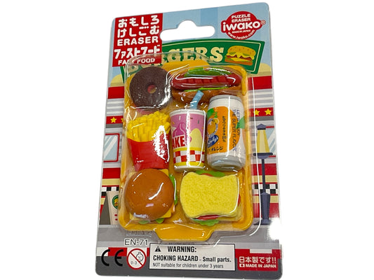 Japanese Iwako Puzzle Eraser FAST FOOD