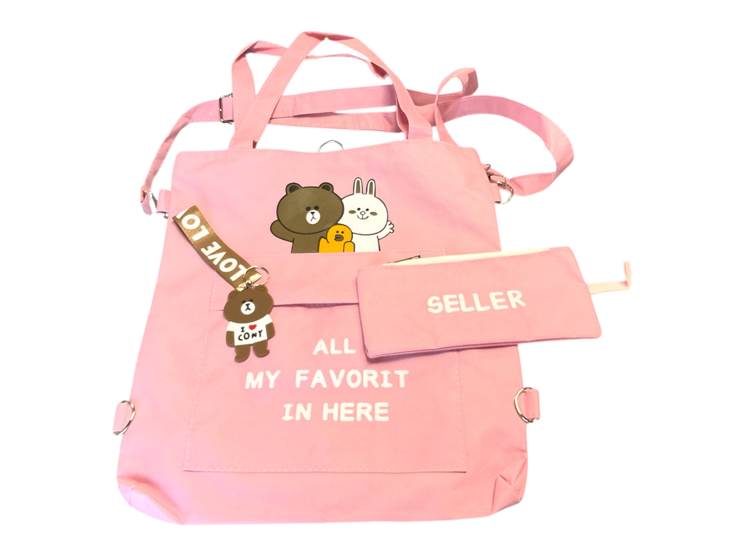 TS Korean 2 in 1 Tote Bags for Women Casual Cute Shoulder Sling Bag