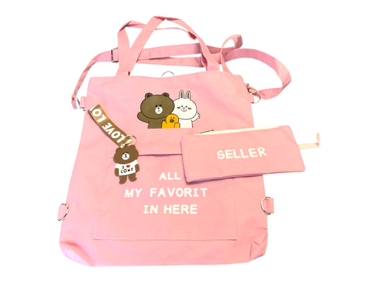 TS Korean 2 in 1 Tote Bags for Women Casual Cute Shoulder Sling Bag