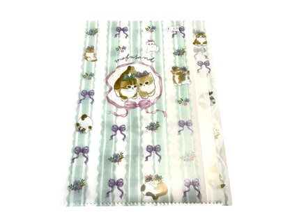 Mofusand 5 Pockets Die-cut A4 Clear File - Cat 2