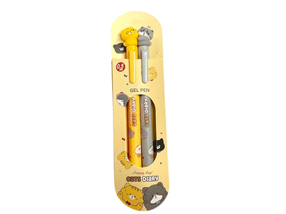 Cat Diary Twin Pack Gel Pen