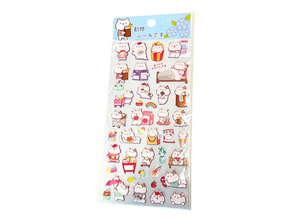 Cute Bunny Puffy 3D Stickers