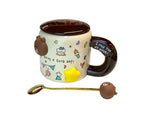Line friend cup cover mug set