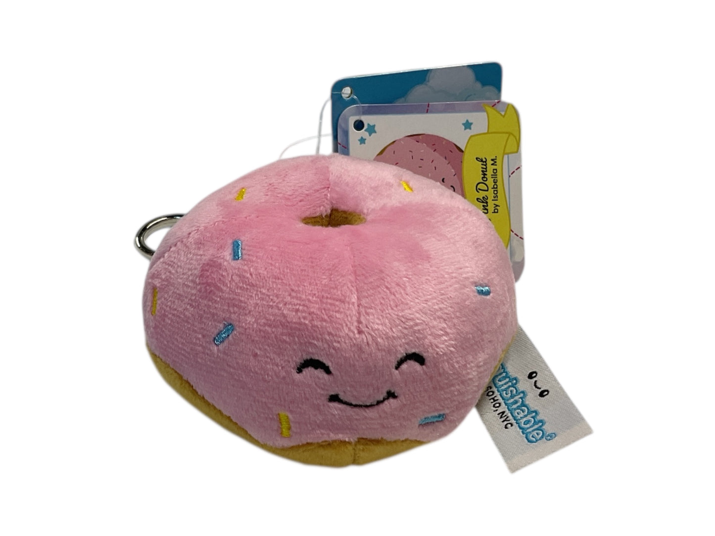 Micro Pink Donut keychain