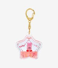 Pink Star Kirby Liquid Keychain