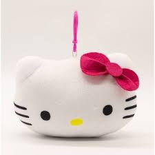 Hello kitty face plush Keychain
