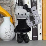 Hello kitty plush Keychain black dress long legs