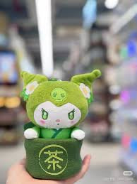 Sanrio Kuromi matcha bowl pouch plush
