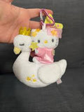Hello Kitty Premium Swan Plush Keychain