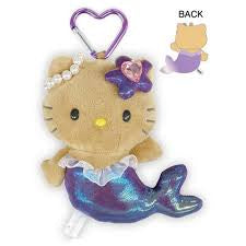 Hello Kitty Tan Mermaid Mascot Plush Keychain