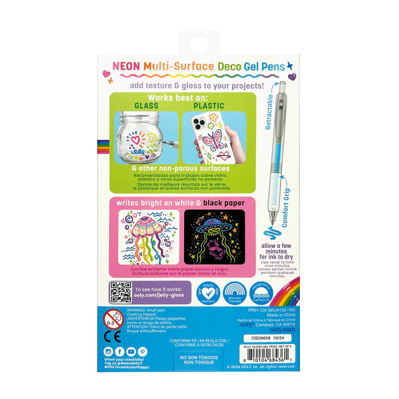 Jelly Gloss: Neon Multi-Surface Deco. Gel Pens