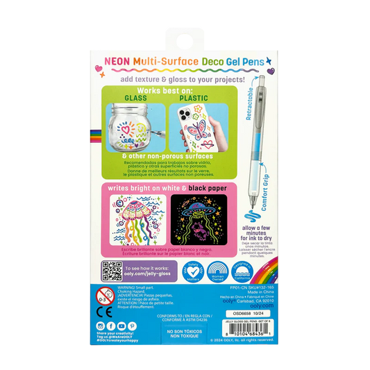 Jelly Gloss: Neon Multi-Surface Deco. Gel Pens