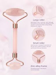 Ailike brand natural rose quartz facial roller