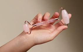 Ailike brand natural rose quartz facial roller