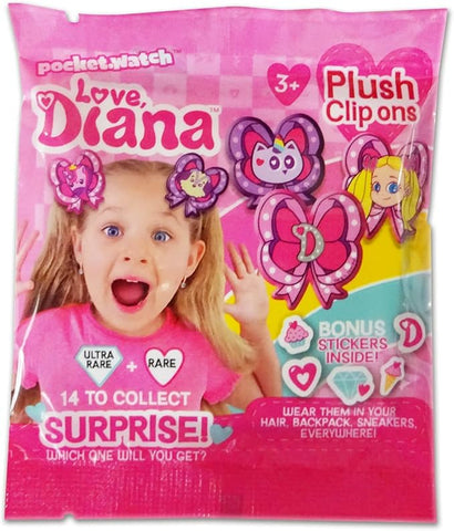 Love Diana Pocket Watch Blind Plush Clips