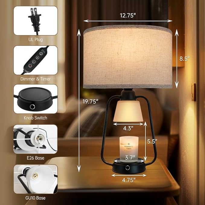 Multipurpose Candle Warmer and Table Lamp