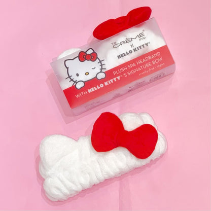 The Creme Shop x Hello Kitty Plush Spa Headband with HK's Signature bow
