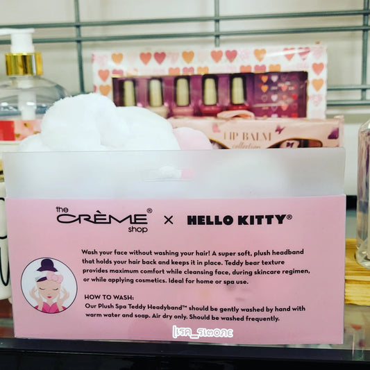 The Creme Shop x Hello Kitty Plush Spa Headband with HK's Signature bow