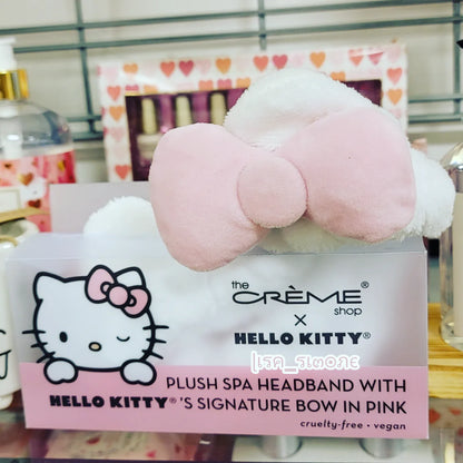 The Creme Shop x Hello Kitty Plush Spa Headband with HK's Signature bow