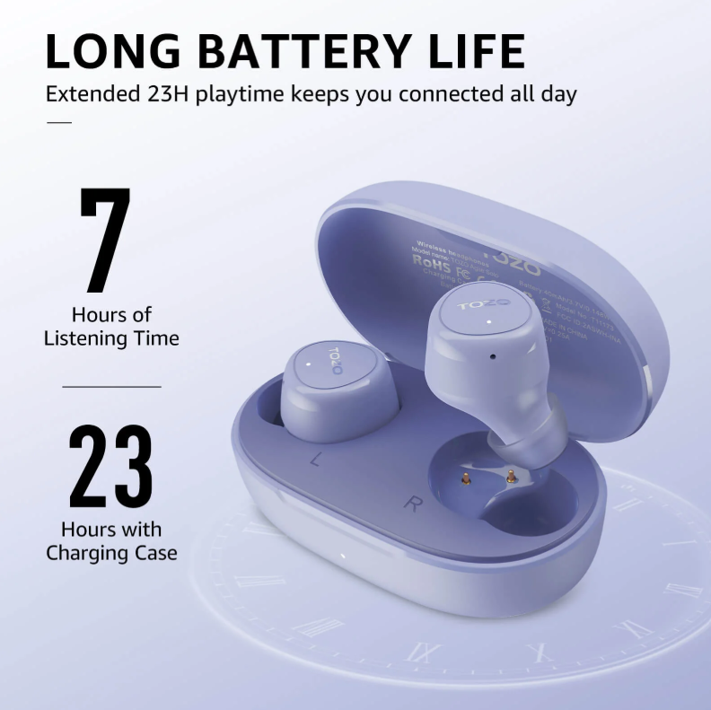 Agile Solo Bluetooth Earbuds Purple