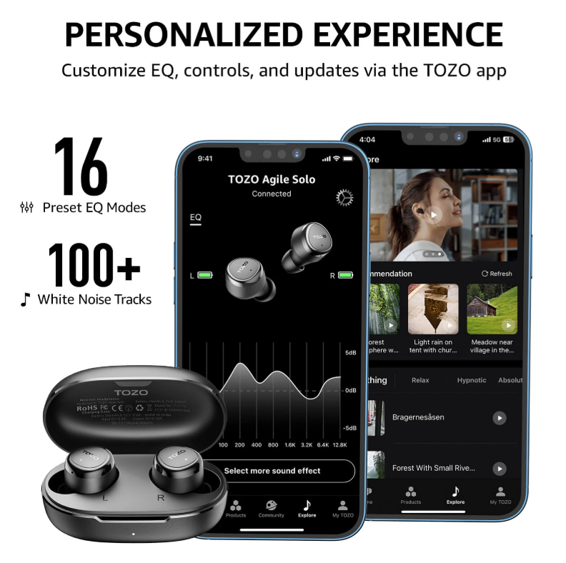 Agile Solo Bluetooth Earbuds Black