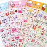 Cute Bunny Puffy 3D Stickers