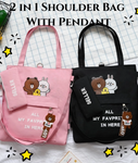 TS Korean 2 in 1 Tote Bags for Women Casual Cute Shoulder Sling Bag