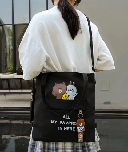 TS Korean 2 in 1 Tote Bags for Women Casual Cute Shoulder Sling Bag