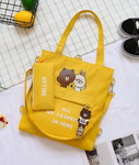 TS Korean 2 in 1 Tote Bags for Women Casual Cute Shoulder Sling Bag