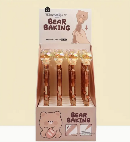 Bear Baking Crystal Press Pen