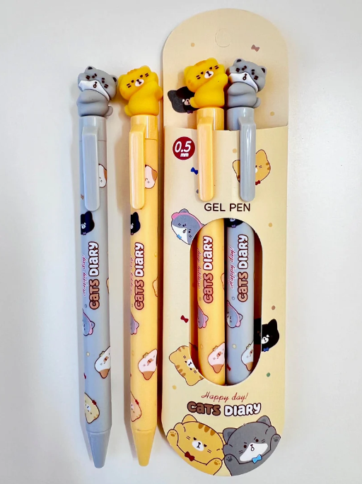 Cat Diary Twin Pack Gel Pen