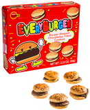 Burger-shaped chocolate filled cookies