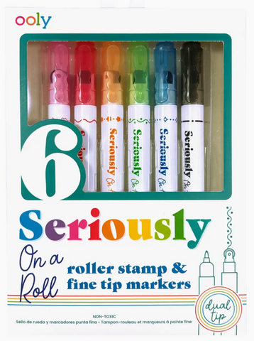 Seriously On A Roll - Fine Tip & Roller Stamp Tip Markers