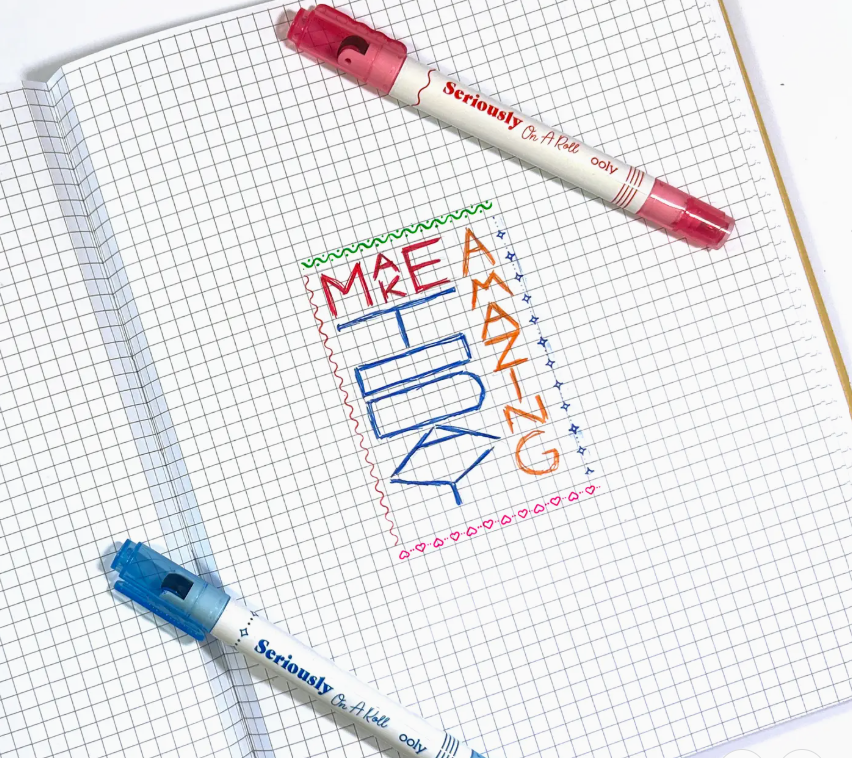 Seriously On A Roll - Fine Tip & Roller Stamp Tip Markers