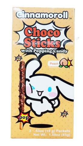choco sticks with popping candy peach