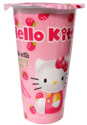 Cute Cat  buscuits with strawberry cream