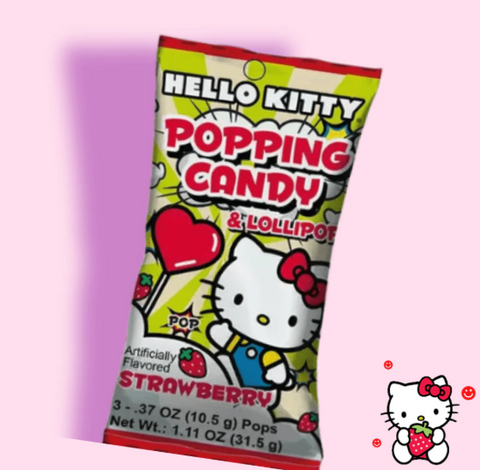 hello kitty  popping candy strawberry 3pc