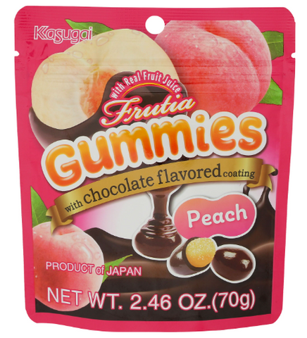 Kasugai Gummies Chocolate Peach Flavor