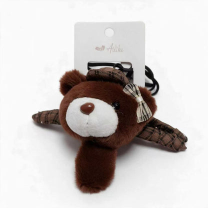 AiLike Bear Plush Claw Clip Brown