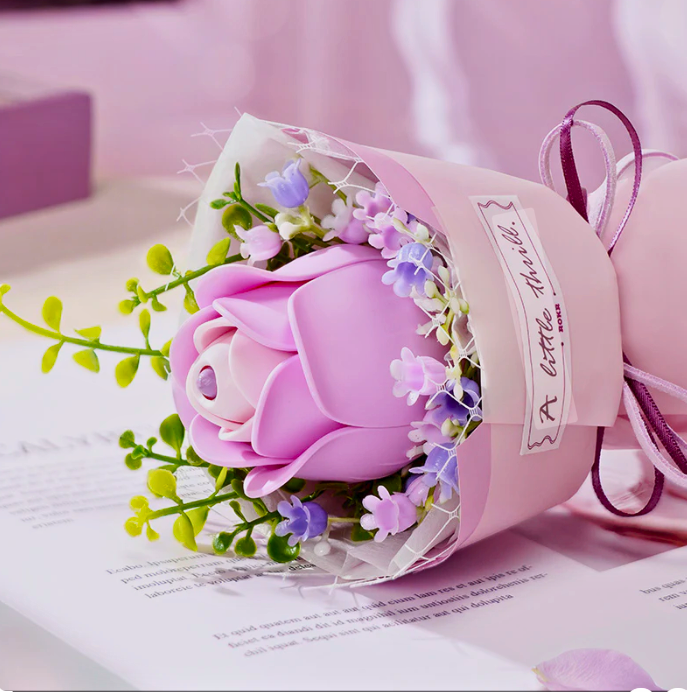 RoLife Purple Rose Bouquet – DIY 3D Puzzle Kit
