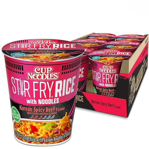 Cup noodle stir fry rice with noodles